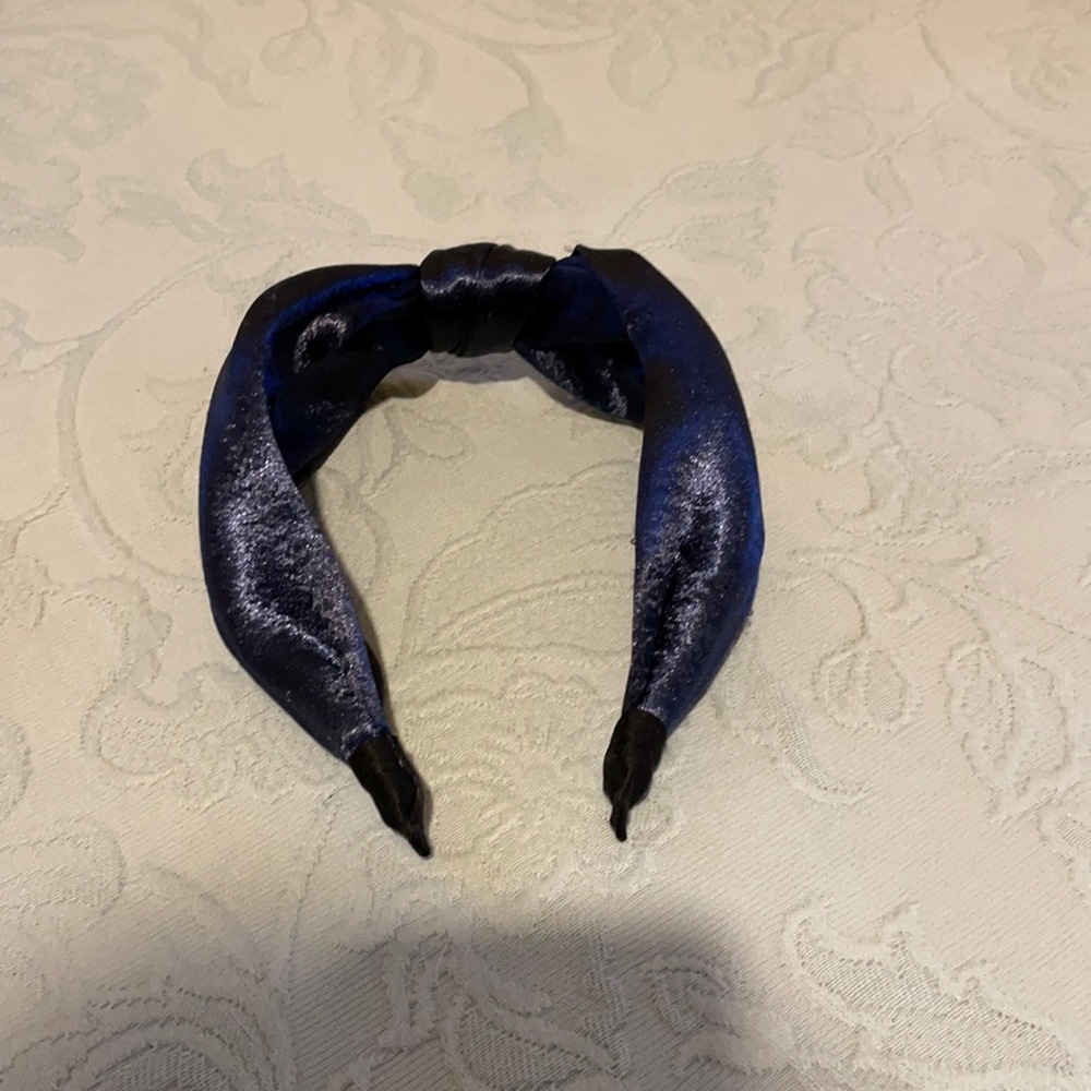 Blue Satin Headband